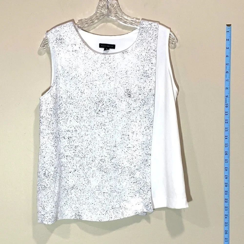 White Wraparound Dress Top By Willi Smith. Size Medium.